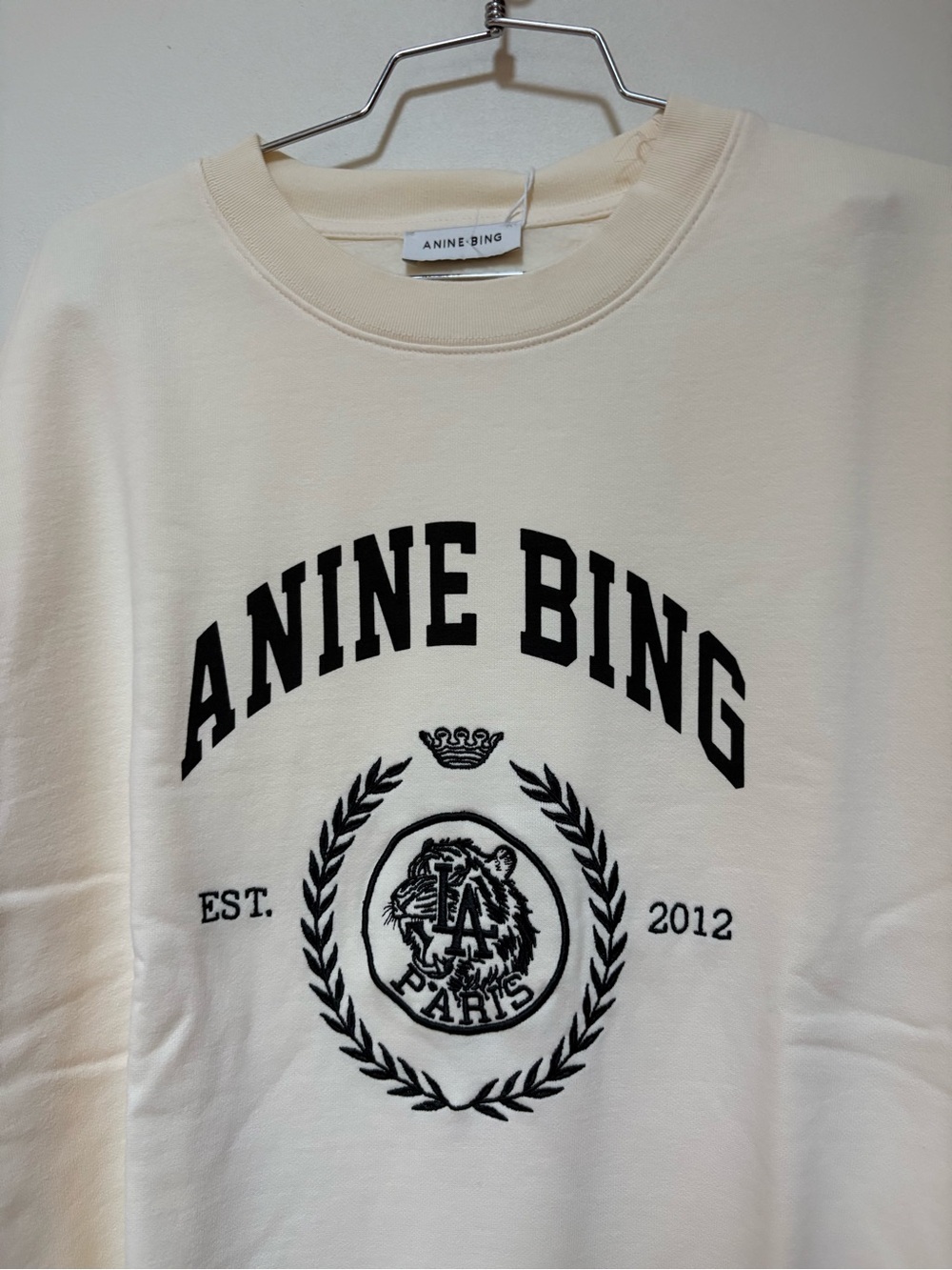 NWT Anine Bing Miles Collegiate Sweatshirt Size Large - Picture 7 of 16
